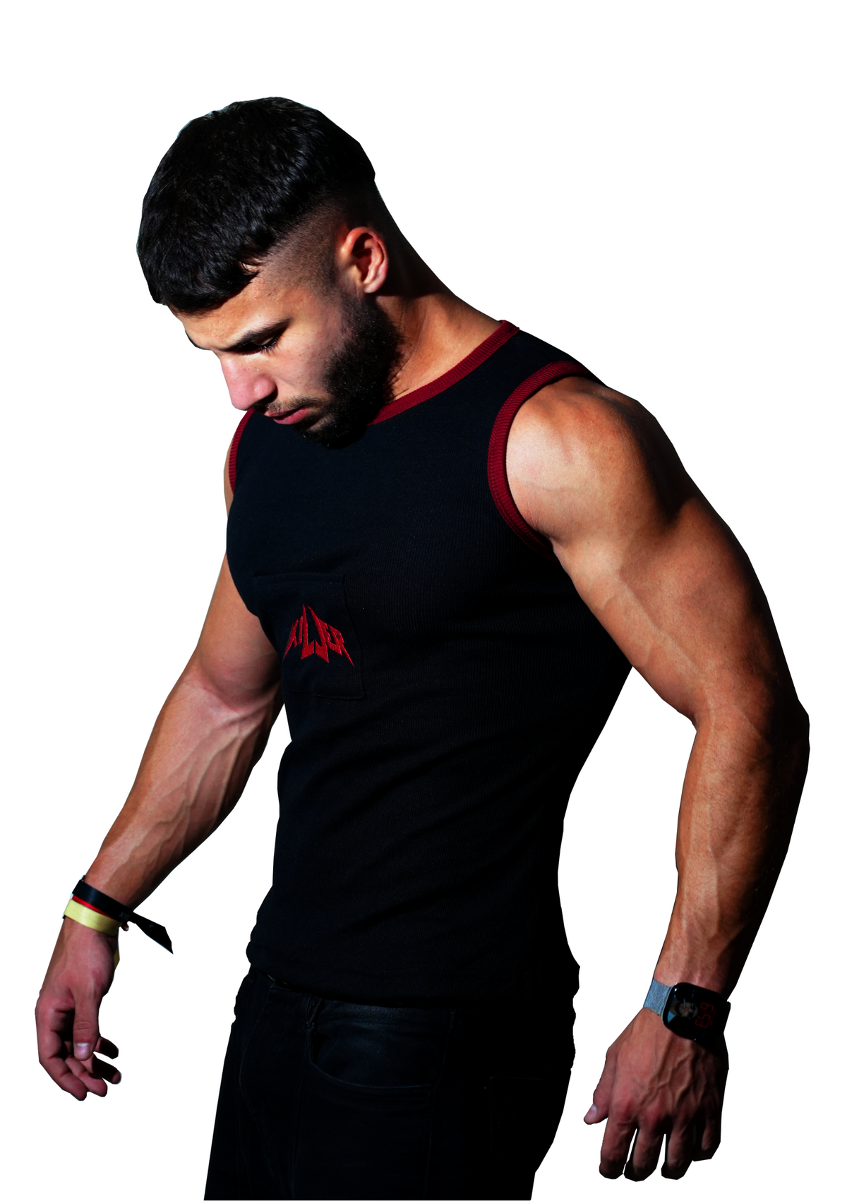 KILLER Tank Top - Black / Carmine Red