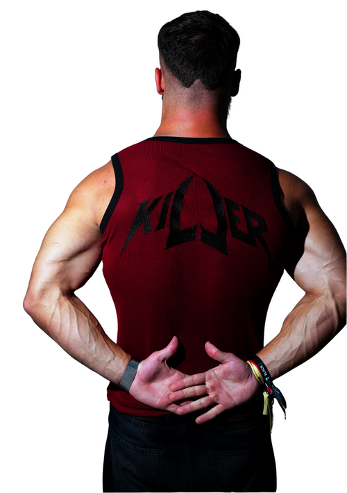 KILLER Tank Top - Carmine Red / Black