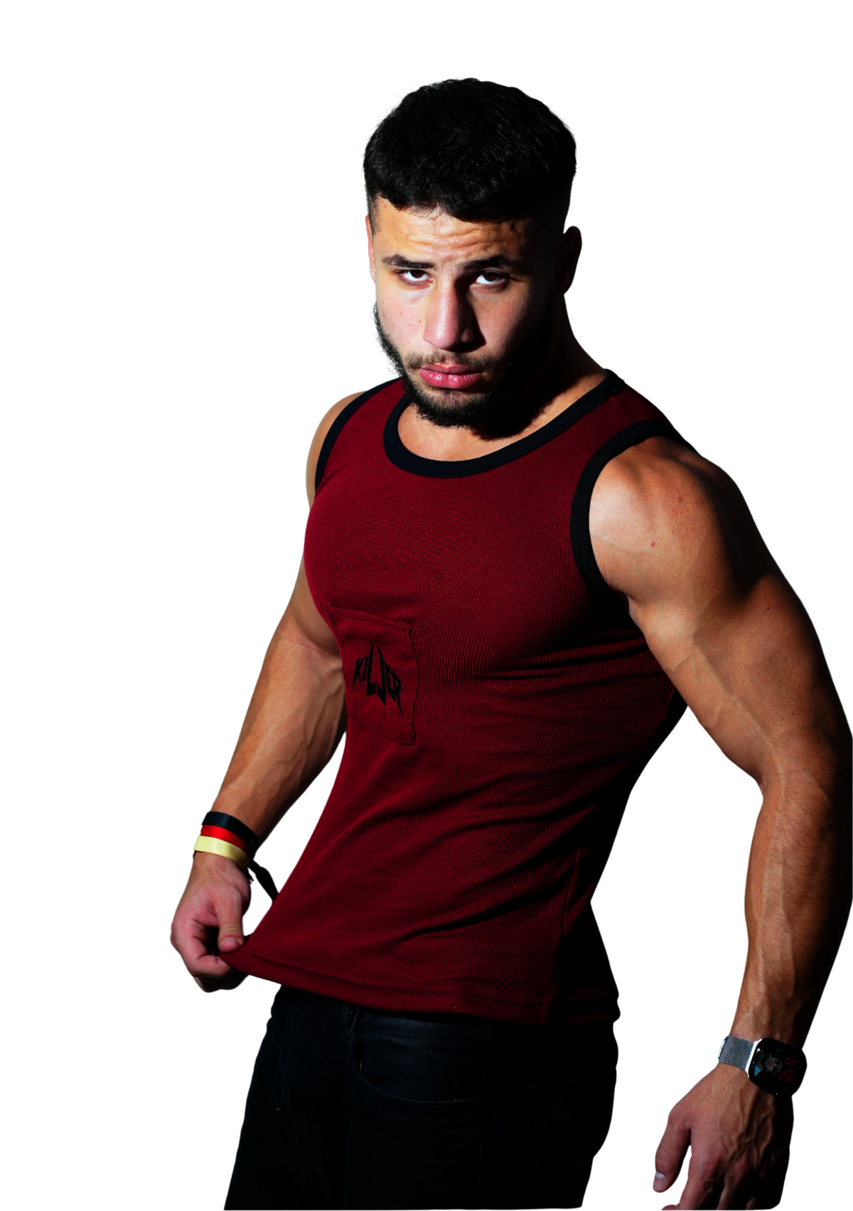 KILLER Tank Top - Carmine Red / Black
