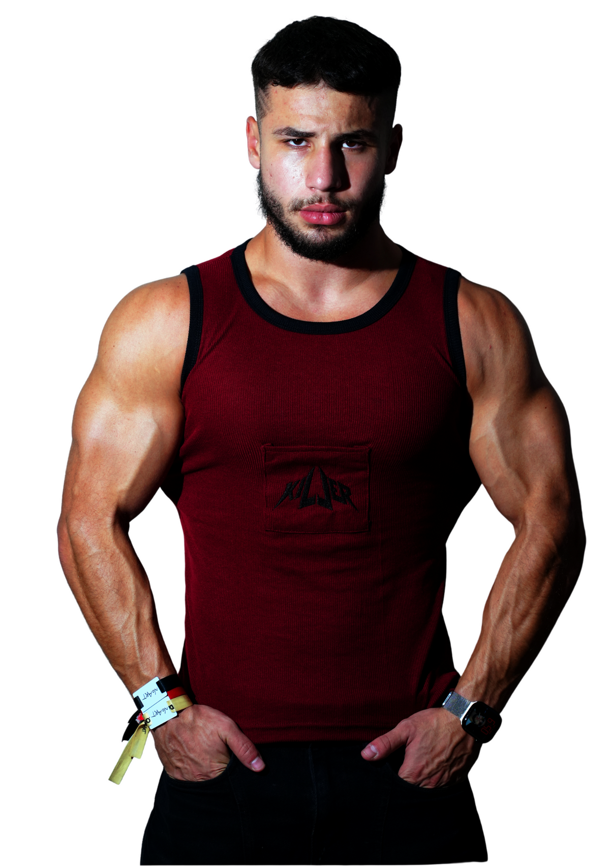 KILLER Tank Top - Carmine Red / Black